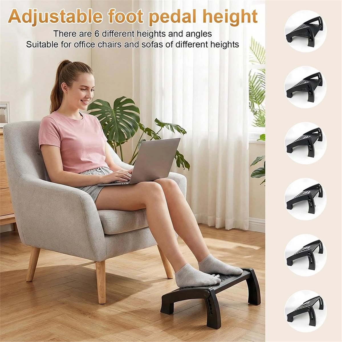 newA10R Ergonomic Adjustable U - Footrest Under Desk recension och pris