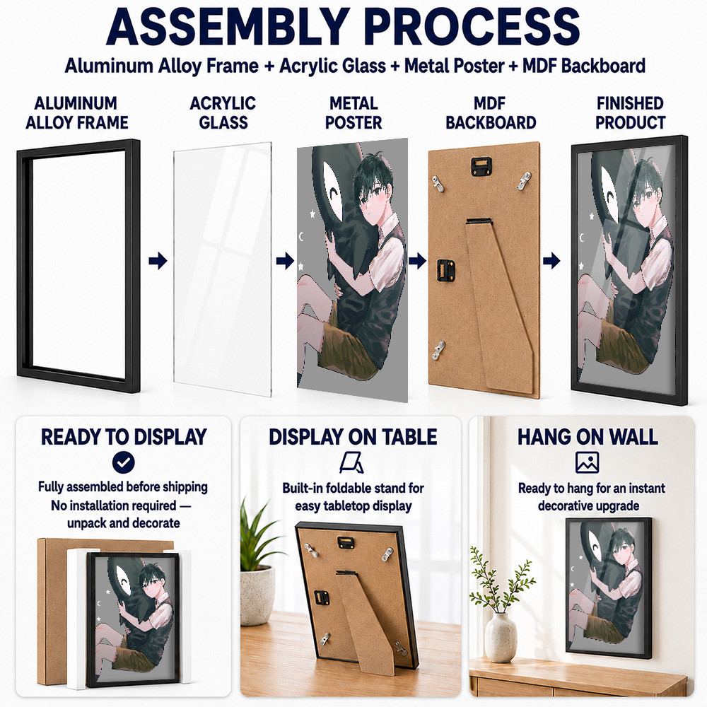 Omori Framed Aluminum Metal Po - Video Gaming & Esports Usd Acc recension och pris